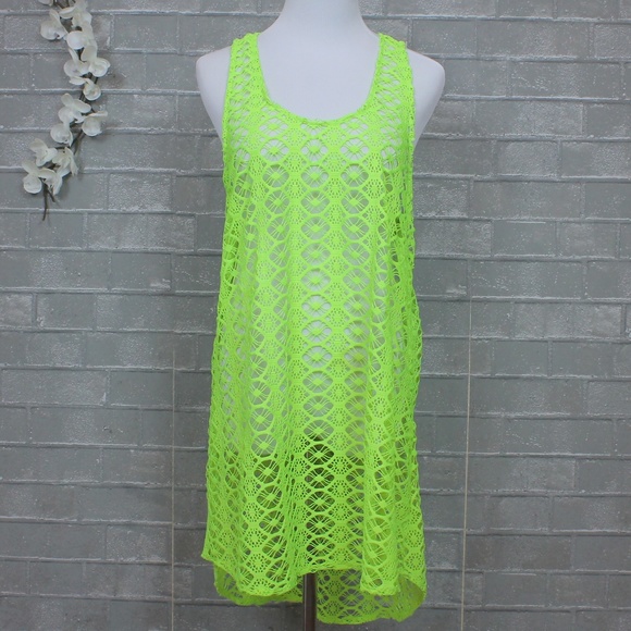 Steve Madden Other - Retro Steve Madden Neon Mesh Swimsuit Coverup